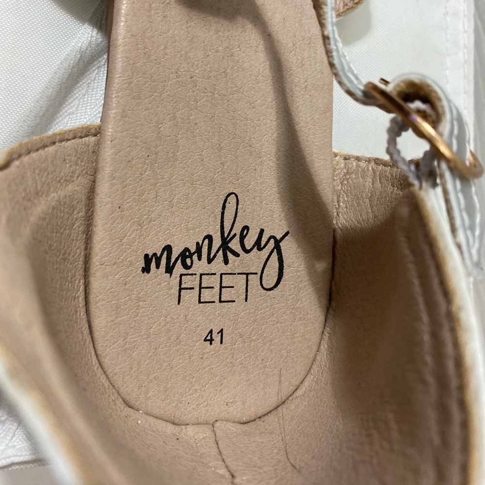 Monkey Feet Silver Strappy Flats - Picture 6 of 6